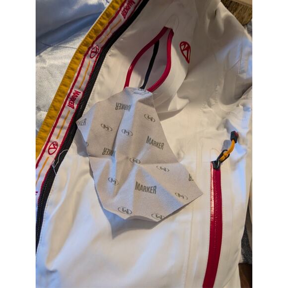 MARKER White Hooded Winter Gore-Tex Snowboard Ski Jacket Womens Size 6 EUC - Picture 5 of 12